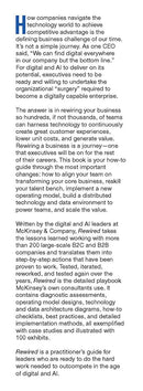 Rewired: The McKinsey Guide to Outcompeting in the Age of Digital and AI 1st Edition