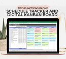 Boost Your Productivity: Daily Schedule Planner & Kanban Board Excel Template